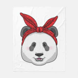Panda mit Bandana Fleecedecke