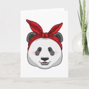 Panda mit Bandana Karte