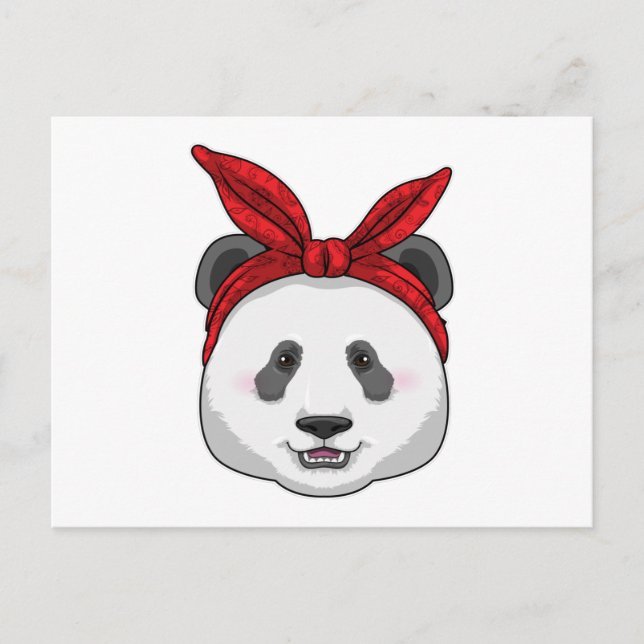 Panda mit Bandana Postkarte (Vorderseite)