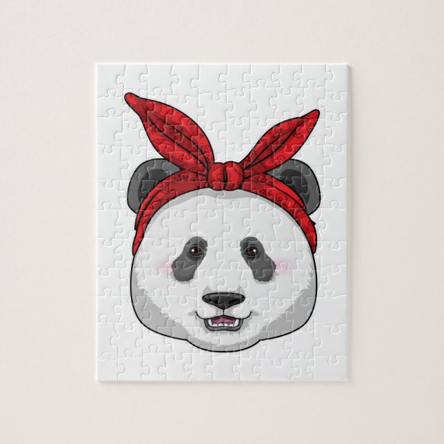 Panda mit Bandana Puzzle (Vertikal)