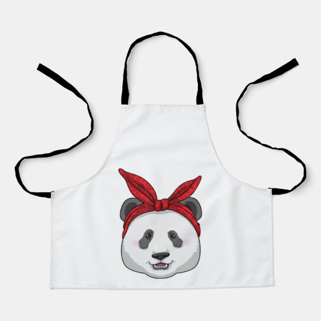 Panda mit Bandana Schürze (Vorderseite)