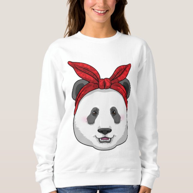 Panda mit Bandana Sweatshirt (Vorderseite)