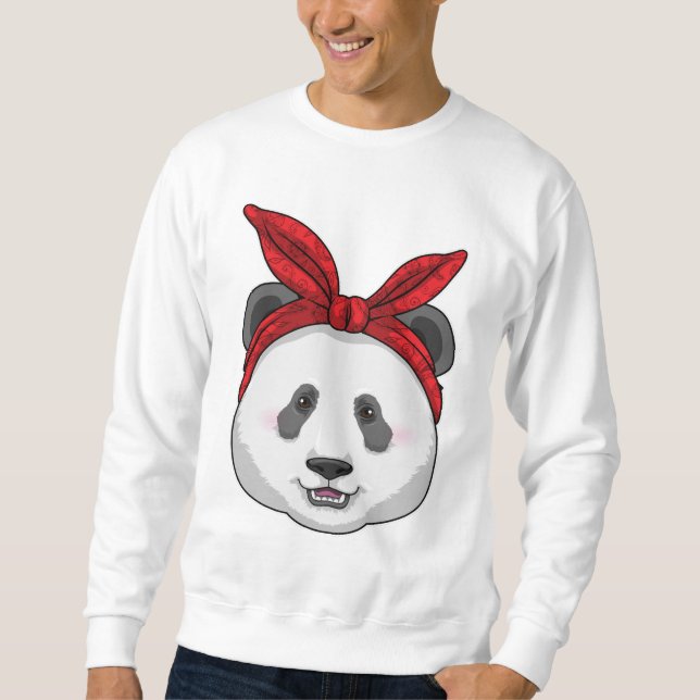 Panda mit Bandana Sweatshirt (Vorderseite)