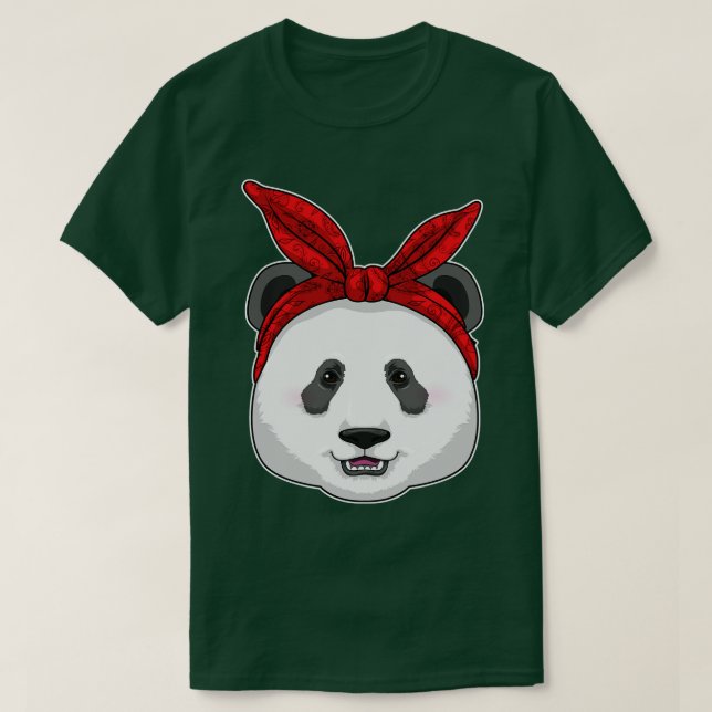 Panda mit Bandana T-Shirt (Design vorne)