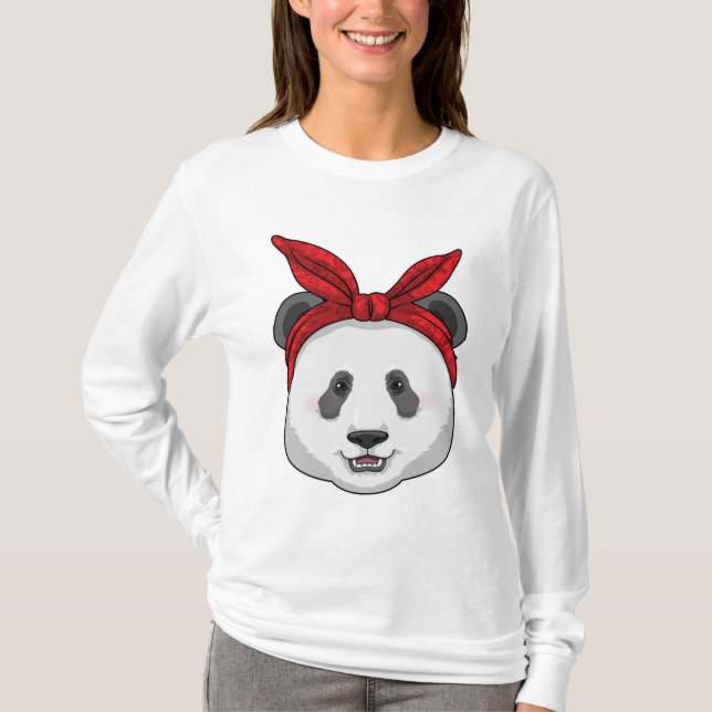 Panda mit Bandana T-Shirt (Vorderseite)