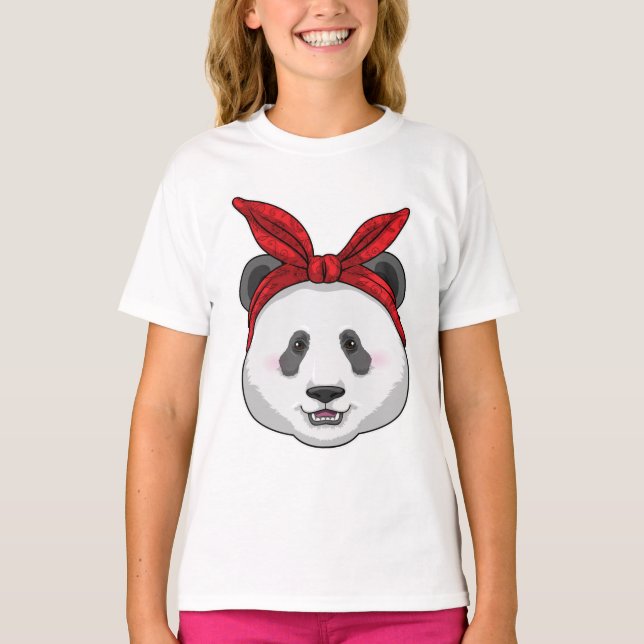 Panda mit Bandana T-Shirt (Vorderseite)