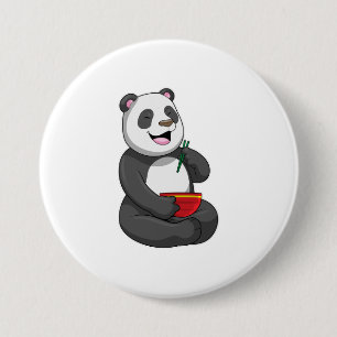 Panda mit Bowl Ramen Button