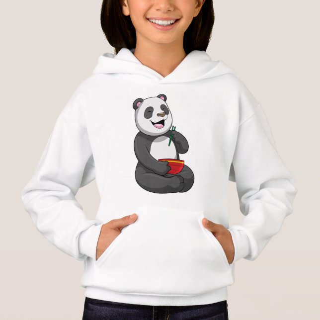 Panda mit Bowl Ramen Hoodie (Vorderseite)
