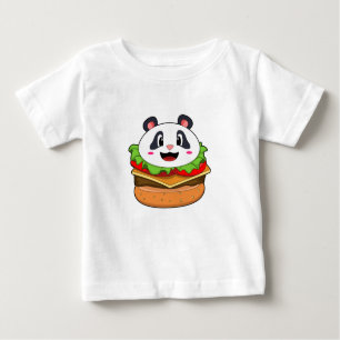 Panda mit Burger Baby T-shirt