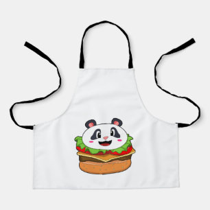 Panda mit Burger Schürze
