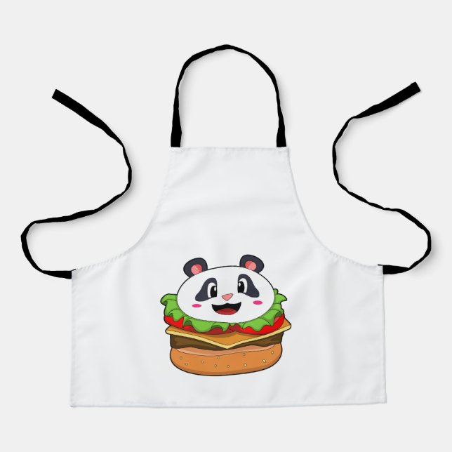 Panda mit Burger Schürze (Vorderseite)