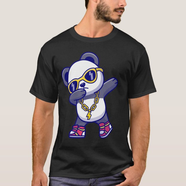 Panda mit Coolen Shades T-Shirt (Vorderseite)