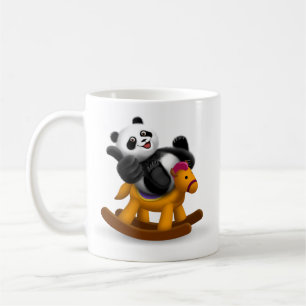 Panda mit der SchwingpferdeTasse Kaffeetasse