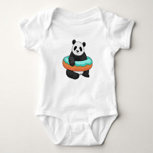 Panda mit Donut Baby Strampler