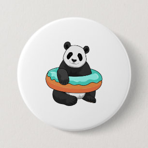 Panda mit Donut Button