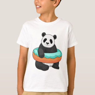 Panda mit Donut T-Shirt
