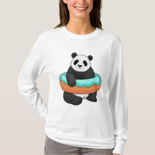 Panda mit Donut T-Shirt