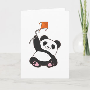 Panda mit Drachen Karte