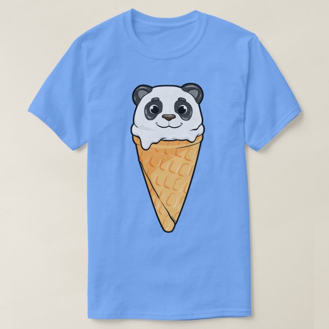 Panda mit Eis T-Shirt (Design vorne)