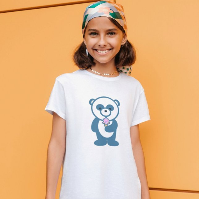 Panda mit Eiscreme T-Shirt (Von Creator hochgeladen)