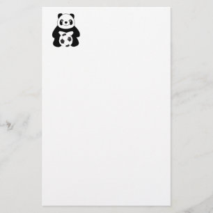 Panda mit Fußball Briefpapier