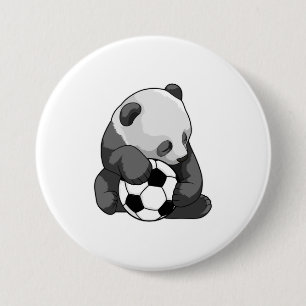 Panda mit Fußball Button