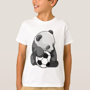 Panda mit Fußball T-Shirt