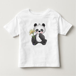 Panda mit gelber Blume Kleinkind T-shirt