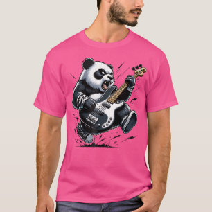 Panda mit Gitarrengrafik Panda Lover Panda Playin T-Shirt