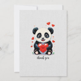 Panda mit Herz - Adorable Liebe Malerei Einladung