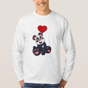 Panda mit Herz T-Shirt