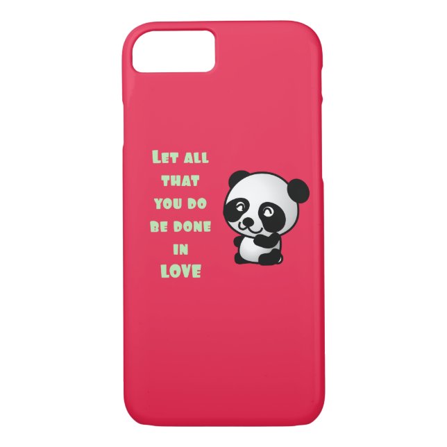 Panda mit inspirierendem Zitat zur Liebe Case-Mate iPhone Hülle (Rückseite)