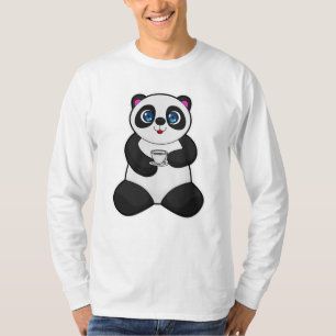 Panda mit Kaffee-Cup T-Shirt