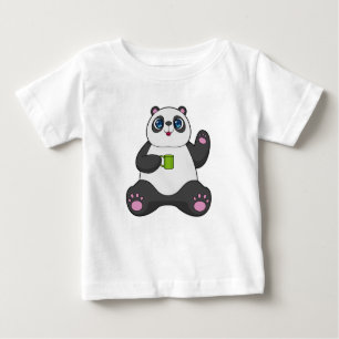 Panda mit Kaffee-Tasse Baby T-shirt
