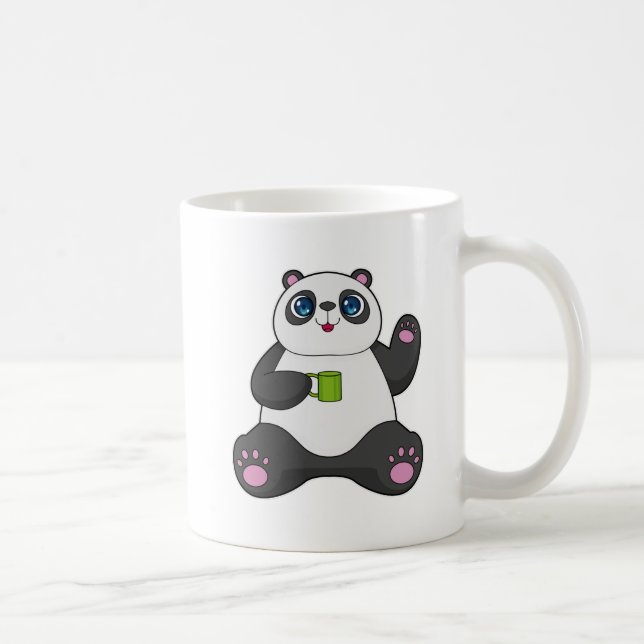 Panda mit Kaffee-Tasse Kaffeetasse (Rechts)