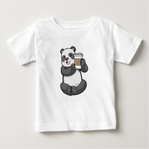 Panda mit Kaffee zum Mitnehmen Baby T-shirt