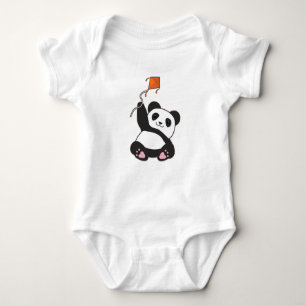 Panda mit Kite Baby Strampler