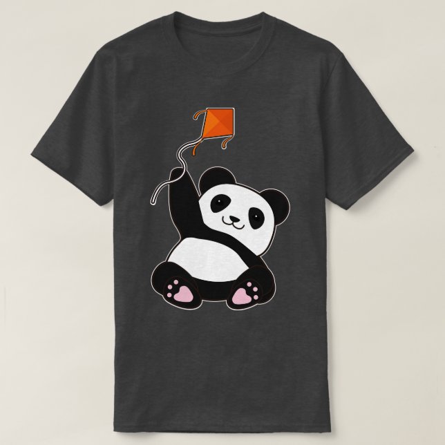 Panda mit Kite T-Shirt (Design vorne)