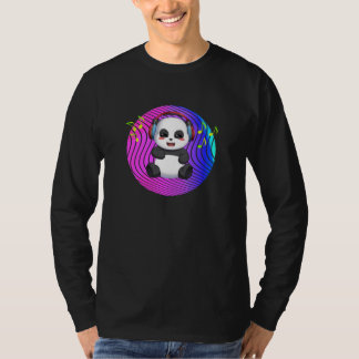 Panda mit Musik-Kopfhörer DJ T-Shirt