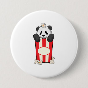 Panda mit Popcorn Button