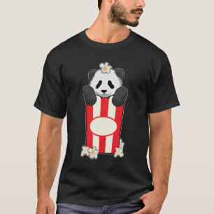 Panda mit Popcorn T-Shirt