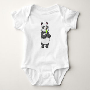 Panda mit Popsikel Baby Strampler