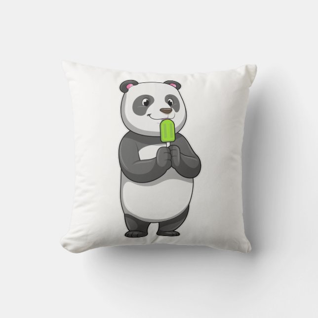 Panda mit Popsikel Kissen (Vorderseite)