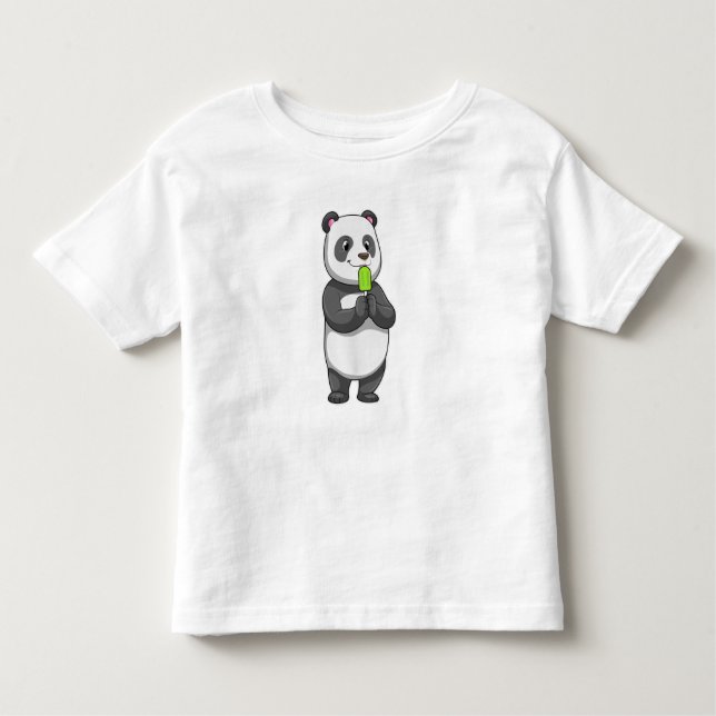Panda mit Popsikel Kleinkind T-shirt (Vorderseite)