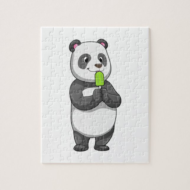 Panda mit Popsikel Puzzle (Vertikal)