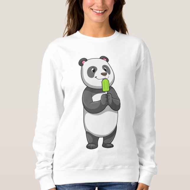 Panda mit Popsikel Sweatshirt (Vorderseite)