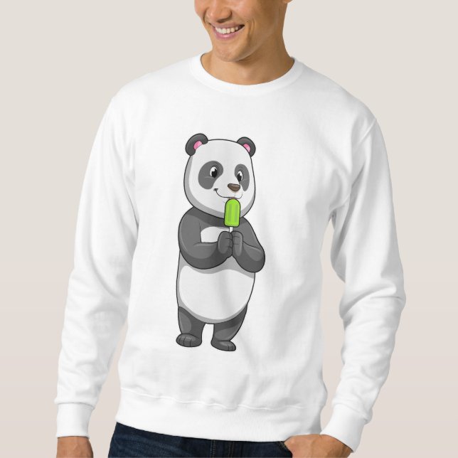 Panda mit Popsikel Sweatshirt (Vorderseite)