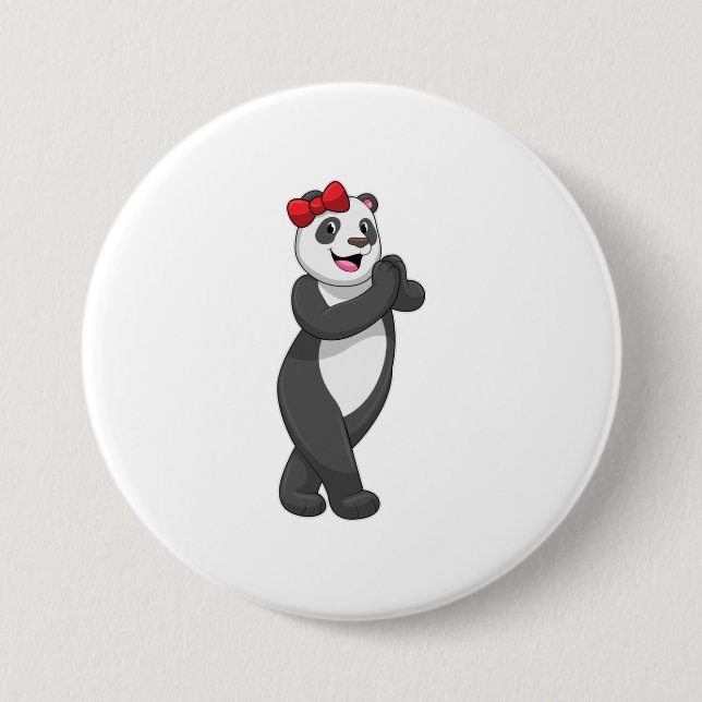 Panda mit Ribbon Button (Vorderseite)