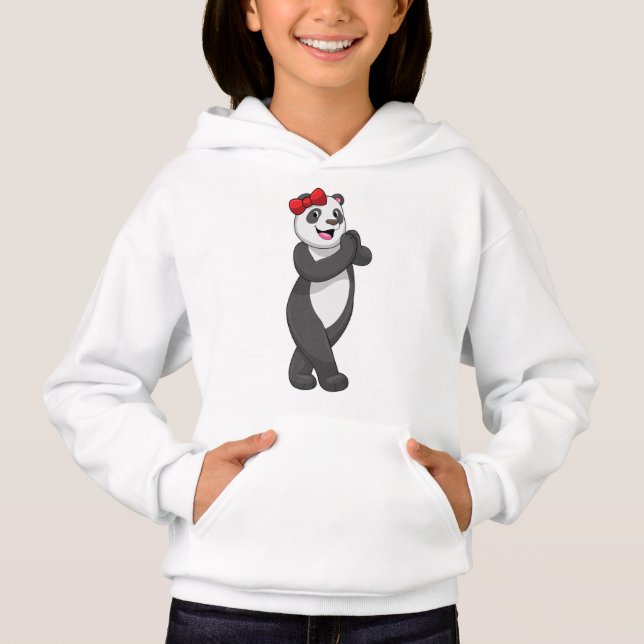 Panda mit Ribbon Hoodie (Vorderseite)