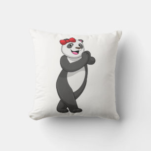 Panda mit Ribbon Kissen